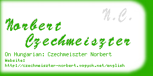 norbert czechmeiszter business card